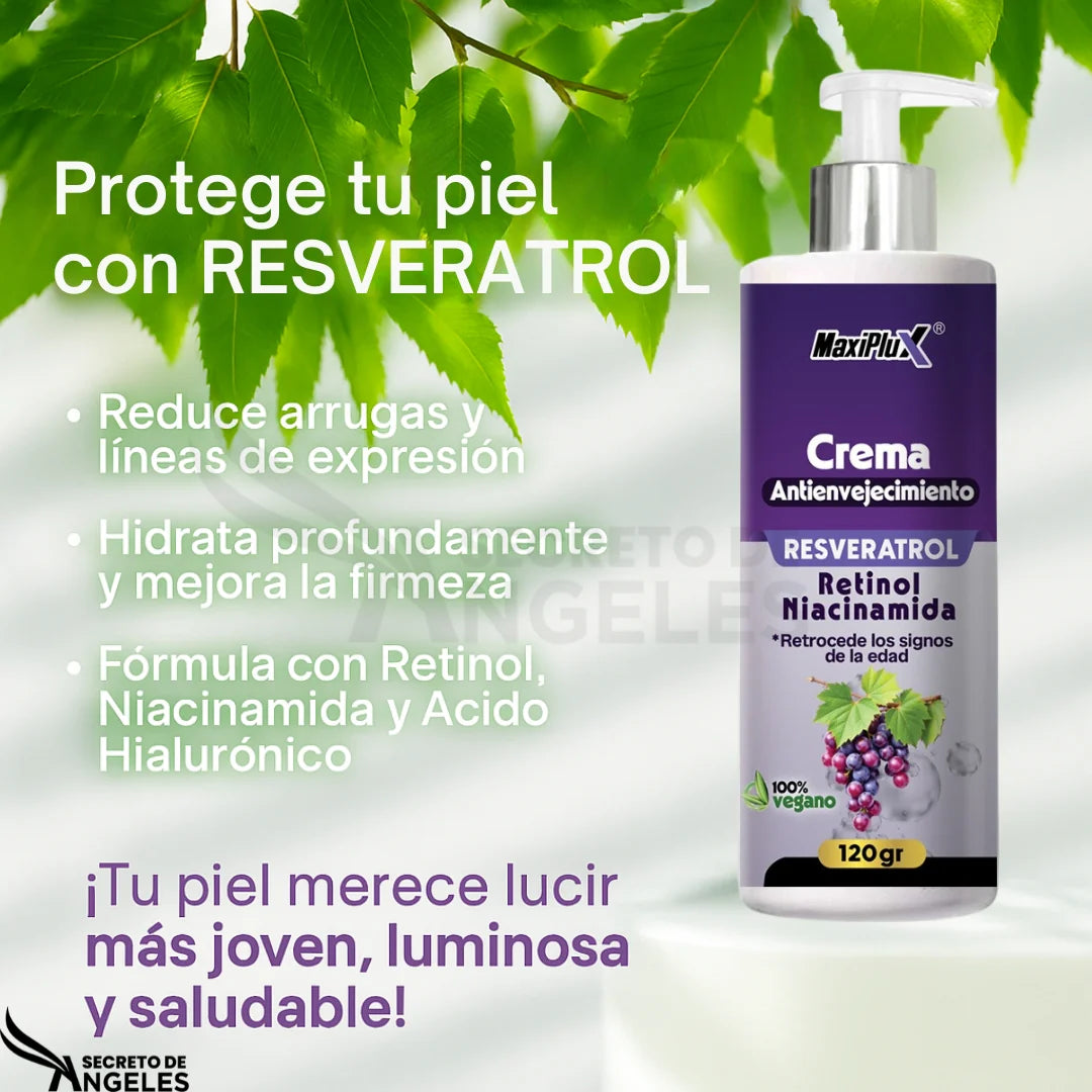 CREMA RESVERATROL + ACEITE REJUVENECEDOR GRATIS🎁