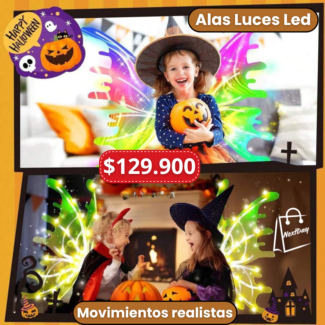 ALAS CON LUCES LED Y MUSICA