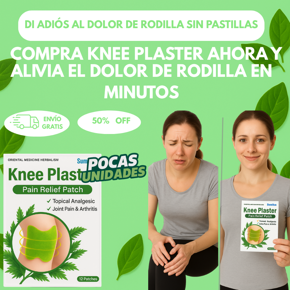 KNEE PLASTER (12 Parches anti dolor) 🌿🫚 + 10 Parches Adelgazantes GRATIS 🎁