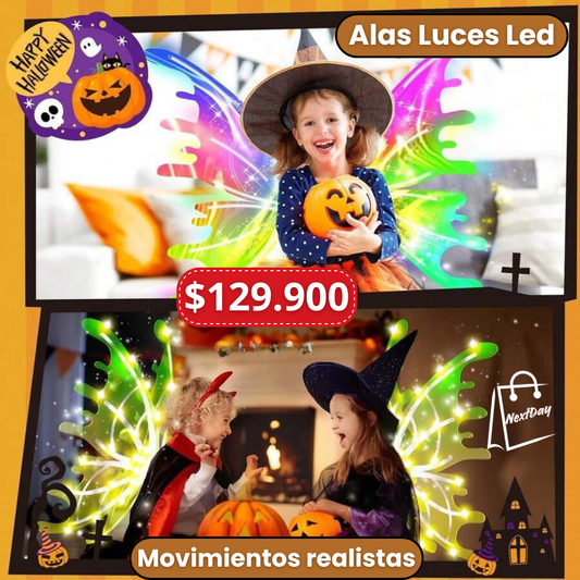 ALAS CON LUCES LED Y MUSICA