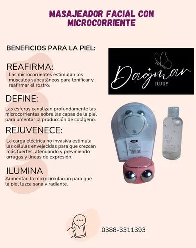 MASAJEADOR FACIAL CON MICROCORRIENTE GlowLift™ + GEL CONDUCTOR 🎁